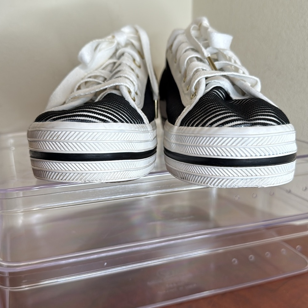 Women's Keds Kate Spade Shoes, 9.5, Black & White - Picture 9 of 11